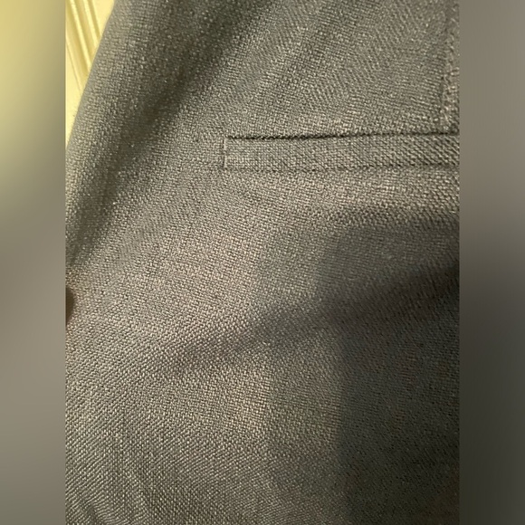 NWT Club Monaco Textured Bootcut Trousers Cotton Navy - Picture 4 of 9